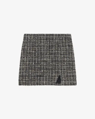 Iro Bryan Side-slit Skirt In Grey