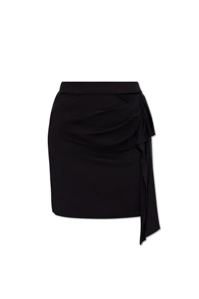 Iro Kalea Ruffle Detailed Draped Skirt In Black