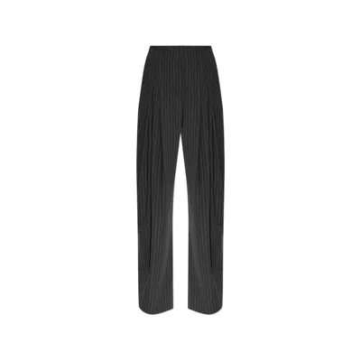 Iro Kalei Pinstripe-pattern Pleated Trousers In Black