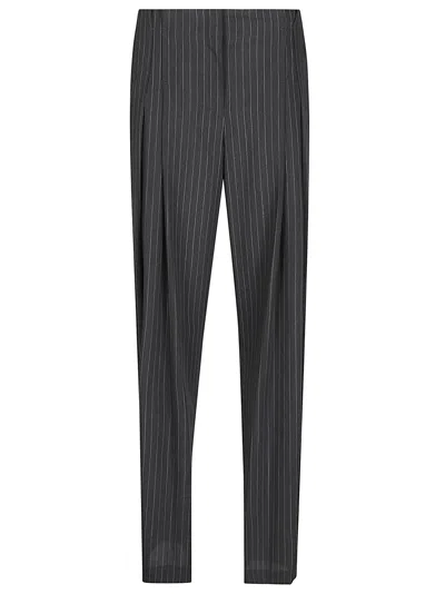 Iro Kalie Pinstripe Wool-blend Formal Pants In Blue