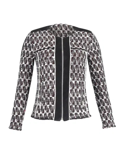 Pre-owned Iro Kamber Tweed Jacket In Black And White Cotton In Gray