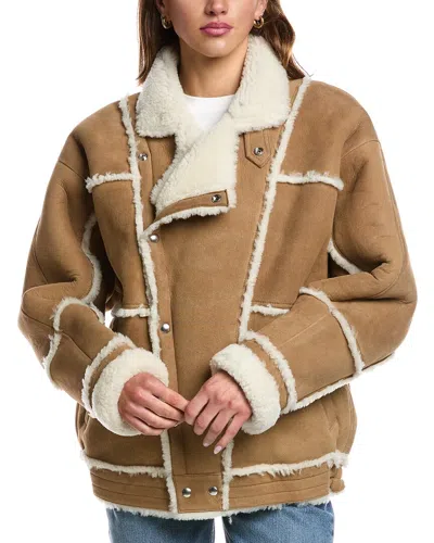 Iro Kameria Shearling Jacket In Brown