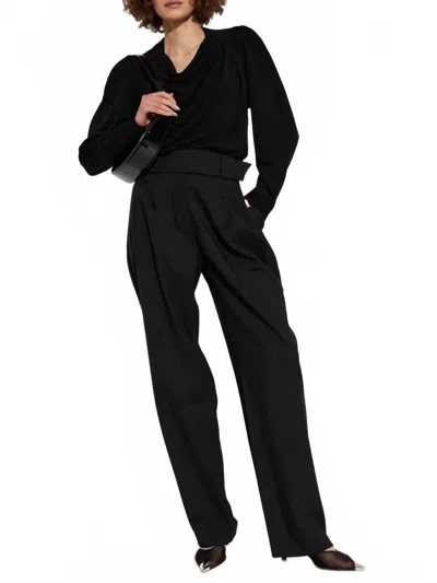 Iro Kaola Long Sleeve Top In Black