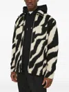 Iro Khleef Zebra-print Zip-up Shirt Jacket In Black