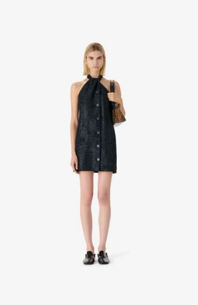 Iro Kiera Halter Mini Dress In Black