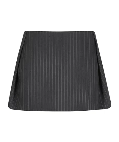 Iro Pinstripe-pattern Pleated Mini Skirt In Black