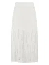 Iro Knitted-design Midi Skirt In White