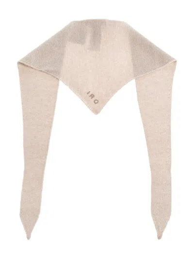Iro Knitted Point Scarf In Neutral