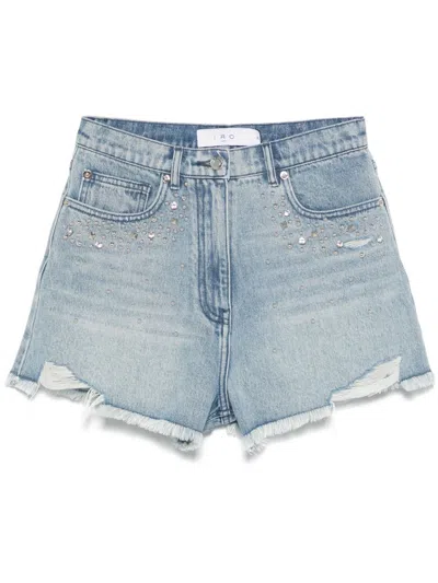 Iro Korry Denim Cotton Shorts In Blue
