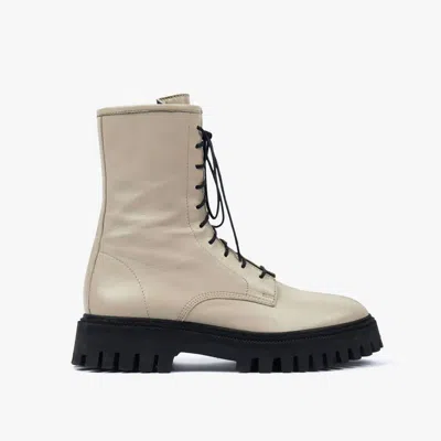 Iro Kosmic Lace-up Leather Boots In Beige