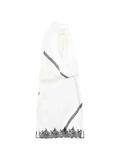 Iro Lace Draped Dress In White