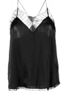 Iro Lace-embellished Silk Top In Black