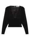 Iro Lace-panelled Blouse In Black
