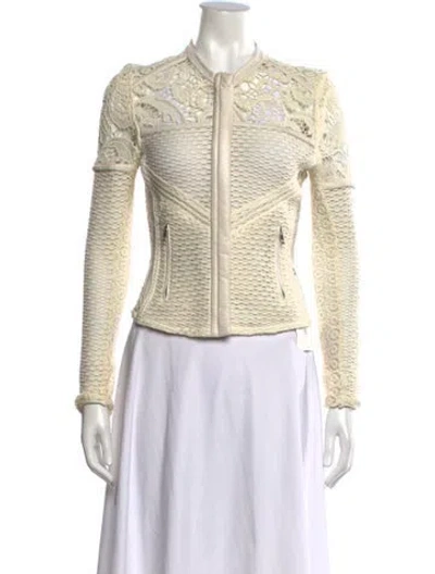 Pre-owned Iro Lace Pattern Crew Neck Sweater In Neutrals