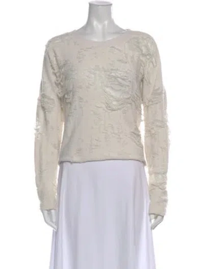 Pre-owned Iro Lace Pattern Crew Neck Top In Neutral
