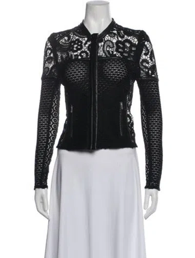 Pre-owned Iro Lace Pattern Evening Jacket In Black