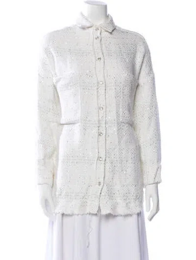 Pre-owned Iro Lace Pattern Jacket In White