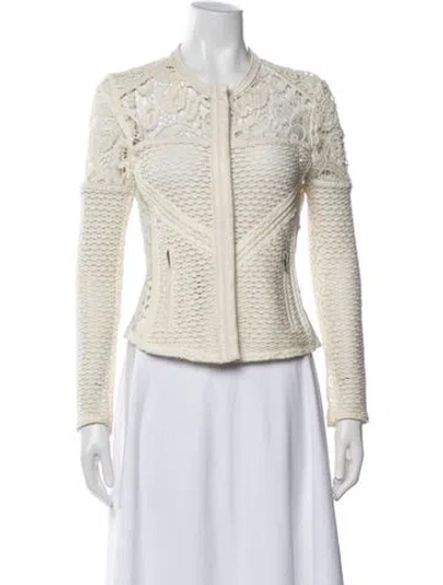 Pre-owned Iro Lace Pattern Jacket In White