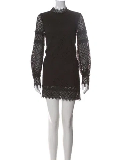 Pre-owned Iro Lace Pattern Mini Dress In Black