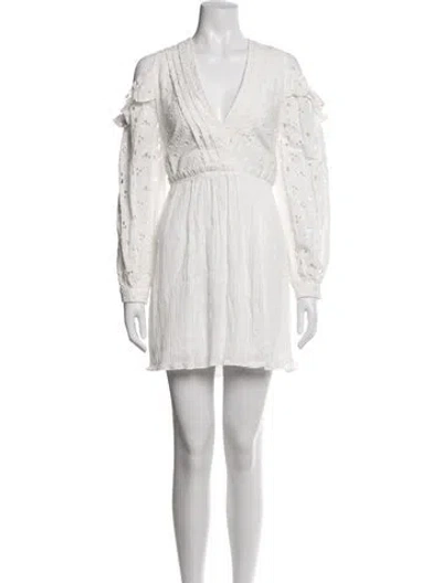 Pre-owned Iro Lace Pattern Mini Dress In Neutrals