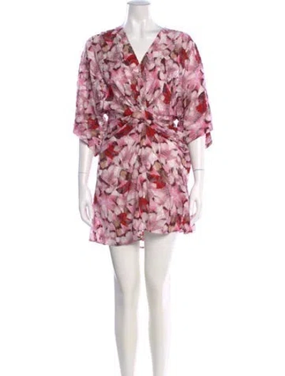 Pre-owned Iro Lace Pattern Mini Dress In Pink