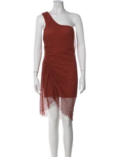 Pre-owned Iro Lace Pattern Mini Dress In Red