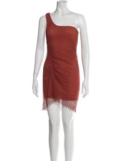 Pre-owned Iro Lace Pattern Mini Dress In Red
