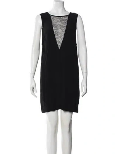 Pre-owned Iro Lace Pattern Mini Dress W/ Tags In Black