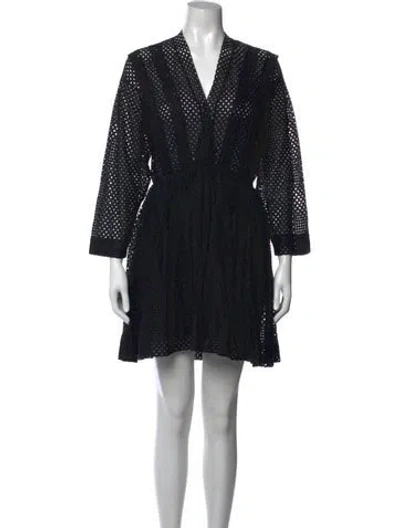 Pre-owned Iro Lace Pattern Mini Dress W/ Tags In Black