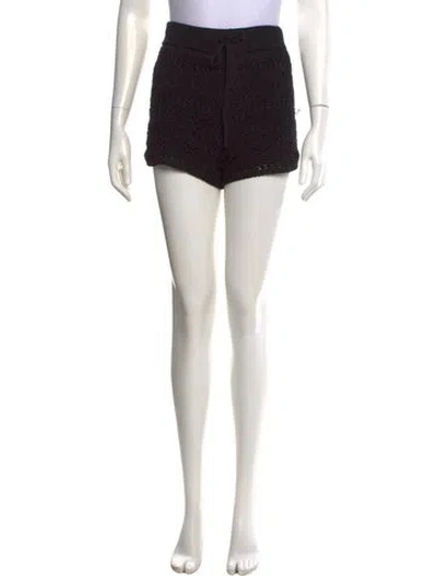 Pre-owned Iro Lace Pattern Mini Shorts In Black