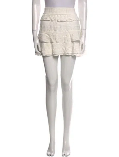 Pre-owned Iro Lace Pattern Mini Skirt In Neutral