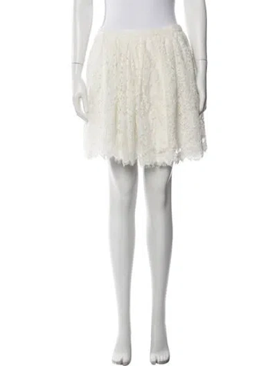 Pre-owned Iro Lace Pattern Mini Skirt In Neutral