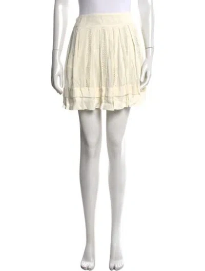 Pre-owned Iro Lace Pattern Mini Skirt In Neutral