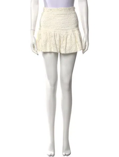 Pre-owned Iro Lace Pattern Mini Skirt In Neutrals