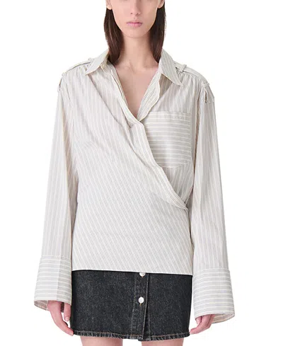 Iro Lace Poplin Shirt In White
