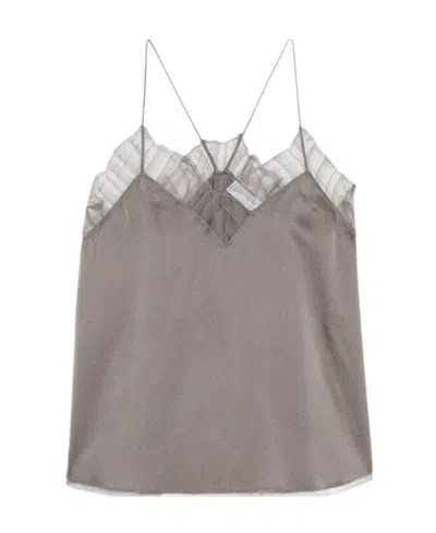 Iro Lace-trim Cami Silk Top