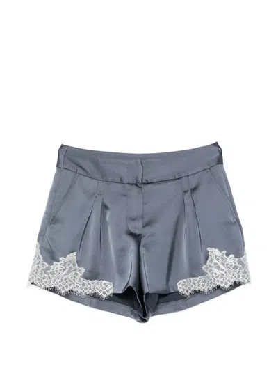 Iro Lace-trimmed Shorts In Blue
