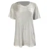 Iro Lace Up Detail T-shirt In White Cotton In White