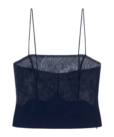 Iro Lace-panelled Sleeveless Top In Black