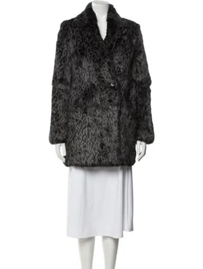 Pre-owned Iro Lamb Fur Fur Coat In Black