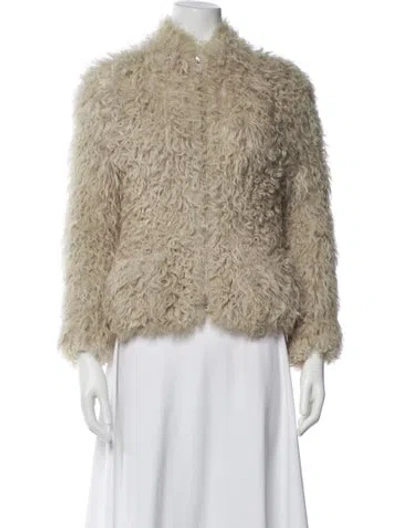 Pre-owned Iro Lamb Fur Fur Jacket In Neutral