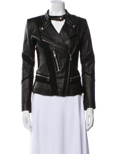 Pre-owned Iro Lamb Leather Biker Jacket In Black