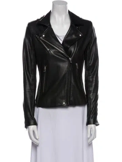 Pre-owned Iro Lamb Leather Biker Jacket In Black