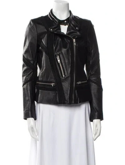 Pre-owned Iro Lamb Leather Biker Jacket In Black