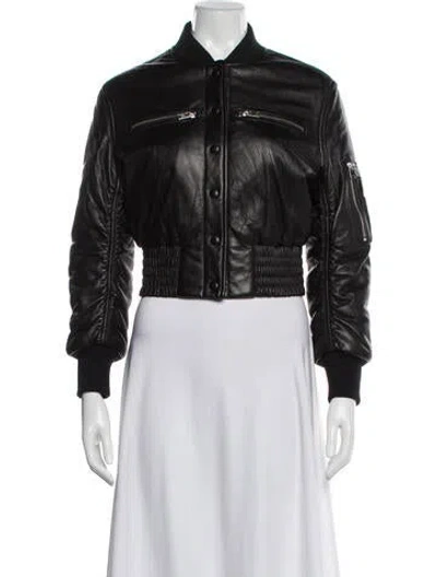 Pre-owned Iro Lamb Leather Biker Jacket In Black