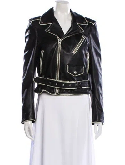Pre-owned Iro Lamb Leather Biker Jacket In Black