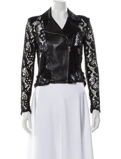 Pre-owned Iro Lamb Leather Biker Jacket In Black
