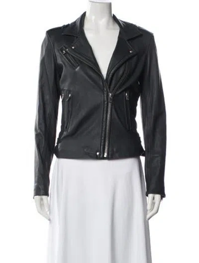 Pre-owned Iro Lamb Leather Biker Jacket In Black