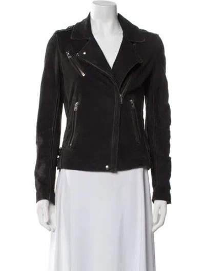 Pre-owned Iro Lamb Leather Biker Jacket In Black