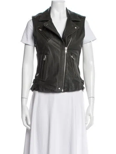 Pre-owned Iro Lamb Leather Biker Jacket In Black